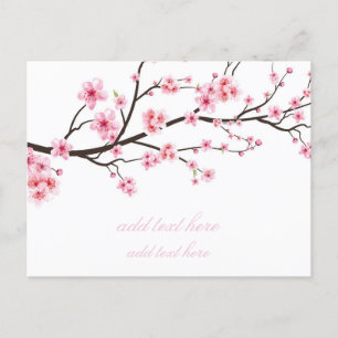 CARTÃO POSTAL DE ANÚNCIO PLANO: FLORADAS DE SAKURA
