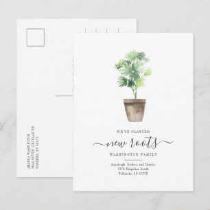 Cartão Postal De Anúncio Planta Boho Mudamos Mudança de Endereço