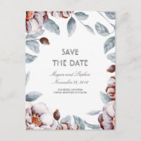 Plum Purple Floral Watercolor Boho Salvar Data