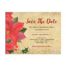 Poinsettia Rústica | Salve a Data Festa de Natal