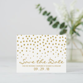 Cartão Postal De Anúncio Ponto de Bolha Dourado - Branco e Dourado - Salve 