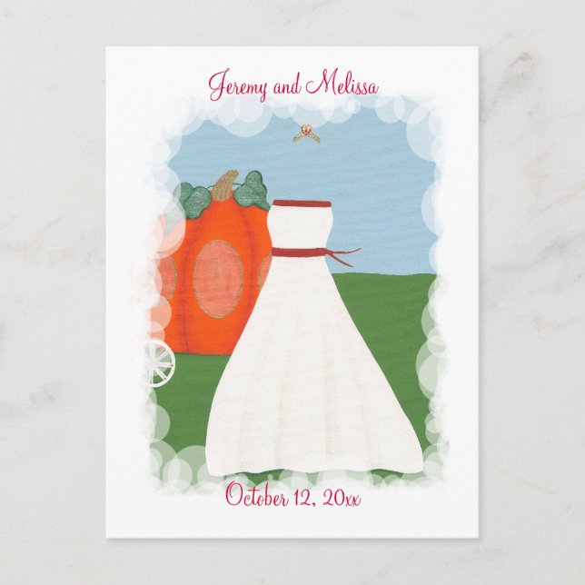 Cartão Postal De Anúncio Postais de Save The Date Casamento, A Princesa Pro (Frente)