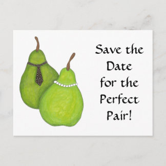 Cartão Postal De Anúncio Postcard de Save the Date do Par Perfeito