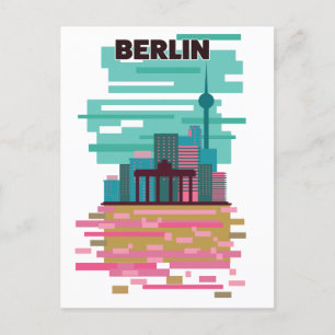 Cartão Postal De Anúncio Poster de viagens de Berlim