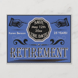 Cartão Postal De Anúncio Poupança de aposentadoria à moda antiga - Data mar