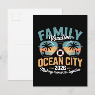 Cartão Postal De Anúncio Praia de Ocean City