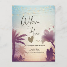 Praia de Palms em Aquarela