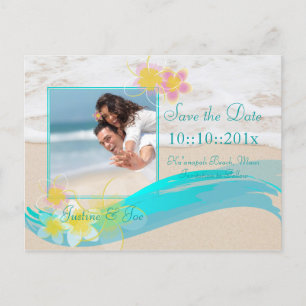 Cartão Postal De Anúncio Praia do PixDezines+plumeria, salvar datas/datas