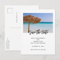 Praia Tropical Cênica com Casamento de Guarda-Sol
