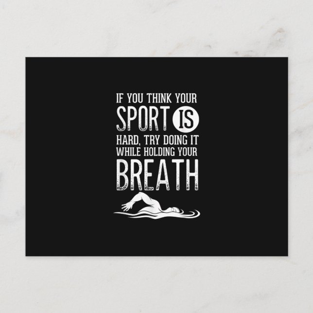 Cartão Postal De Anúncio Prática desportiva de natação em Nadeiro Natação (Frente)