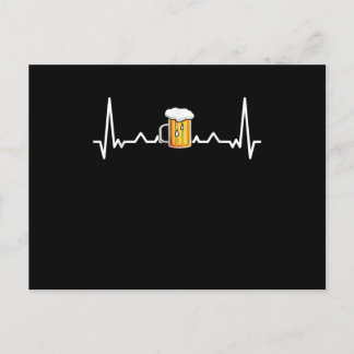Cartão Postal De Anúncio Presente Coração Batendo Álcool Bebendo Cerveja