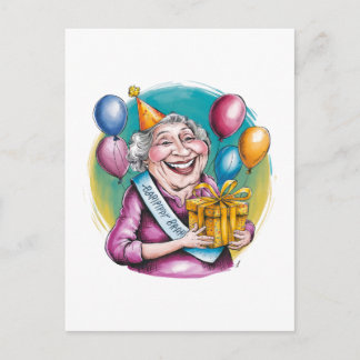 Cartão Postal De Anúncio Presente de aniversário engraçado da Nana