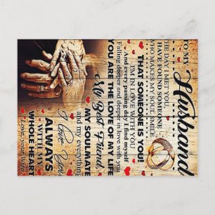 Cartão Postal De Anúncio Presente de Design Para o Meu Marido   Presente de