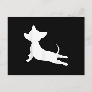 Cartão Postal De Anúncio Presente de ioga chiweenie, chihuahua dachshund