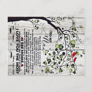 Cartão Postal De Anúncio Presente Para Marido Letra Amável Do Meu Marido