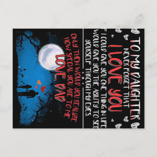 Cartão Postal De Anúncio Presente Para Minha Filha   Melhor Presente Famili