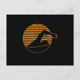 Cartão Postal De Anúncio Presente Para Nadar Design