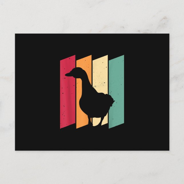 Cartão Postal De Anúncio Presente para o fazendeiro de ganso-pato (Frente)