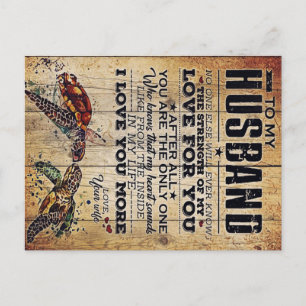 Cartão Postal De Anúncio Presente Para o Meu Marido   Carta de Amor Para o 