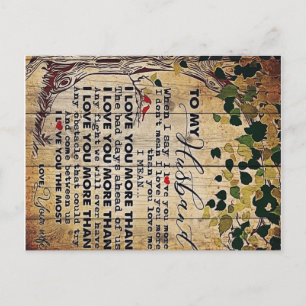 Cartão Postal De Anúncio Presente para o Meu Marido, Decoração para Casa No