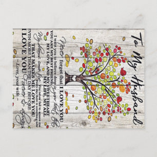 Cartão Postal De Anúncio Presente para o meu marido   Linda carta para o ma