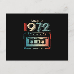 Cartão Postal De Anúncio Presentes de Aniversário de 50 Anos Feitos em 1972