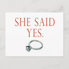 Cartão Postal De Anúncio Presentes de Noivado do Noivo e Camisetas