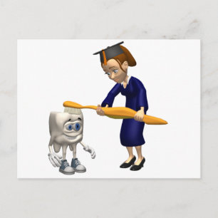 Cartão Postal De Anúncio Presentes dentais da graduação da higiene ou do