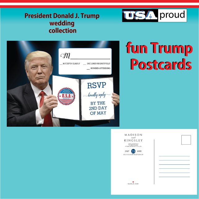 Cartão Postal De Anúncio Presidente Trump 📜 Personalidade Patriótica De Ca (Criador carregado)