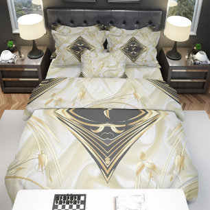 Cartão Postal De Anúncio Preto com Dourado no Champagne Silk Salve as Datas