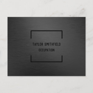 Cartão Postal De Anúncio Preto de Matte