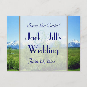 Cartão Postal De Anúncio Primavera Tetons WEDDING Salvar Data