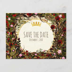 Cartão Postal De Anúncio Princesa do Conto de Fadas Vintage Briar Rose Salv