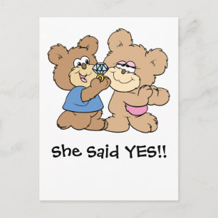 Cartão Postal De Anúncio proposta de casamento