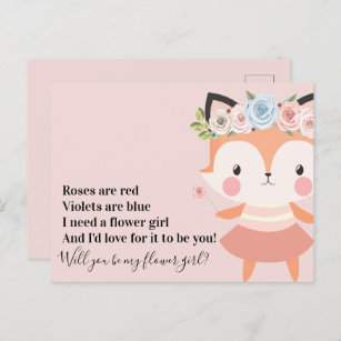 Cartão Postal De Anúncio Proposta de Rapariga da Flor de Casamento de Rapos