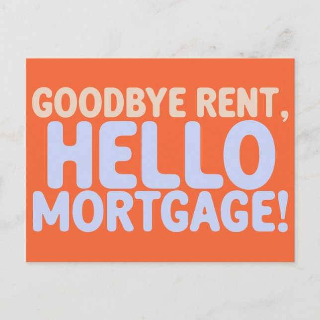 Cartão Postal De Anúncio Proprietário Funny Único Novo Endereço Movendo (Frente)