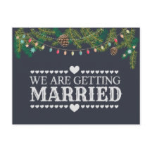 Quadro de Giz Casamento de Natal Salve a Data