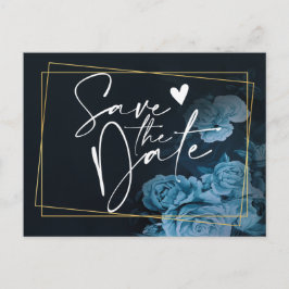 Cartão Postal De Anúncio Quadro Geométrico Dourado Simples Chic Guarde a Da