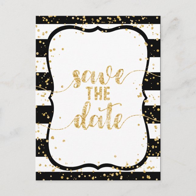 Cartão Postal De Anúncio Qualquer faixa de cores e casamento Dourado Salve  (Frente)