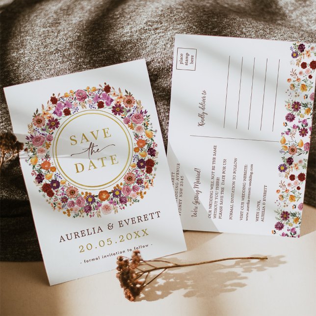 Cartão Postal De Anúncio Quebra Radiante da Frota Selvagem Salvar Data (Criador carregado)