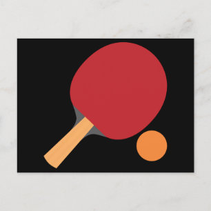 Cartão Postal De Anúncio Racquet de Ping Pong Engraçado Esportes de Tênis d