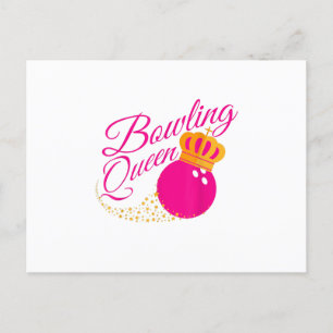Cartão Postal De Anúncio rainha do boliche presente engraçado para meninas 