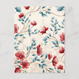Cartão Postal De Anúncio Ramo Floral Botânico Elegante