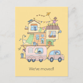 Cartão Postal De Anúncio Reboque de Acampamento Família On the Road - Novo