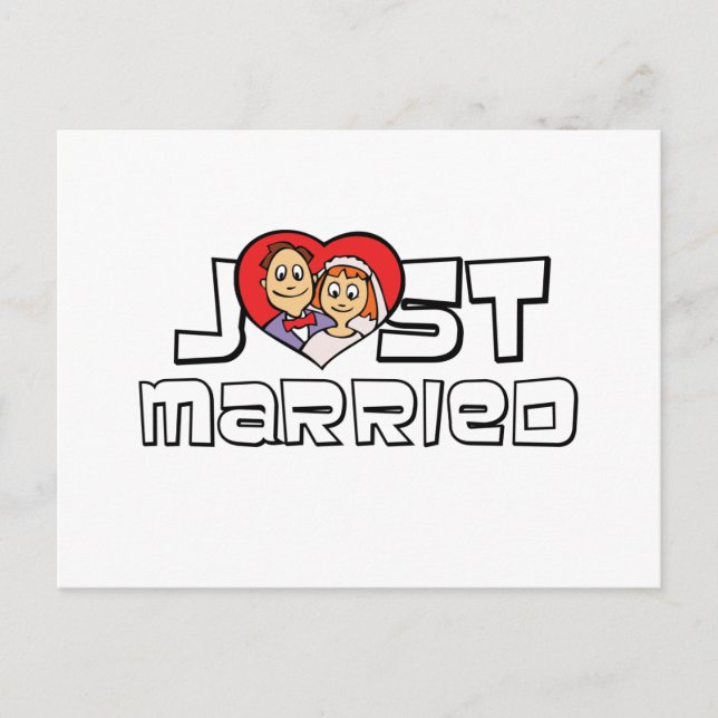 Cartão Postal De Anúncio Recém-Casados (Frente)