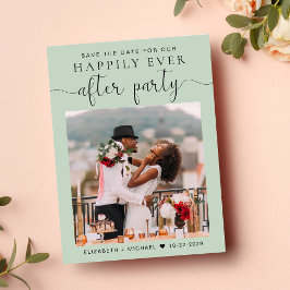 Cartão Postal De Anúncio Recepção de casamento de Fotografia Chic Salve a D