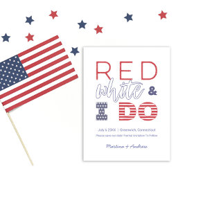 Cartão Postal De Anúncio Red White E Eu Salvamos O Elopemento De Casamento 