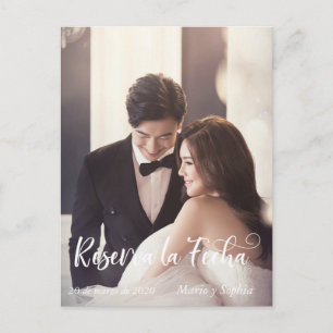 Cartão Postal De Anúncio Reserva La Fecha Foto Salvar a Data Espanhol