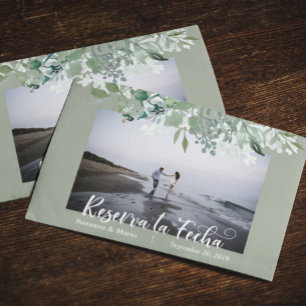 Cartão Postal De Anúncio Reserva la Fecha Salvar a Data Espanhola Ohjas