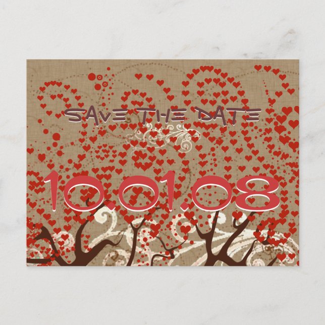 Cartão Postal De Anúncio Reserve a Data (Frente)